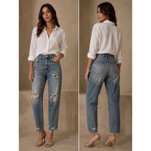 Adriano Goldschmeid Phoebe Vintage High Waisted Tapered Denim (MSRP: $245) 26
